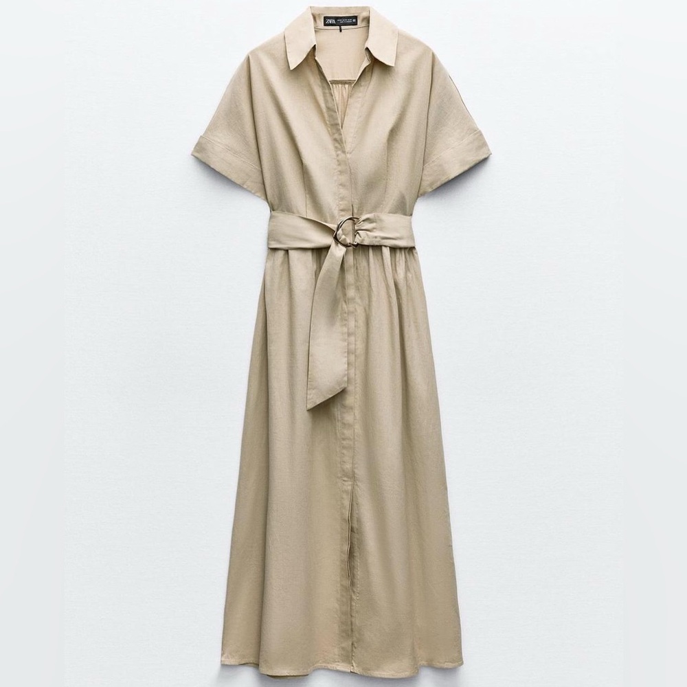 NWT Zara linen dress size L